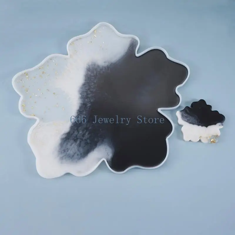 

F2TD 2шт кристаллическая форма для эпоксидной смолы в форме цветка каботажное судно для литья силиконовая форма