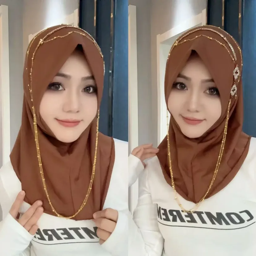 

Женский хиджаб, мусульманская леди, исламский наряд, роскошный хиджаб