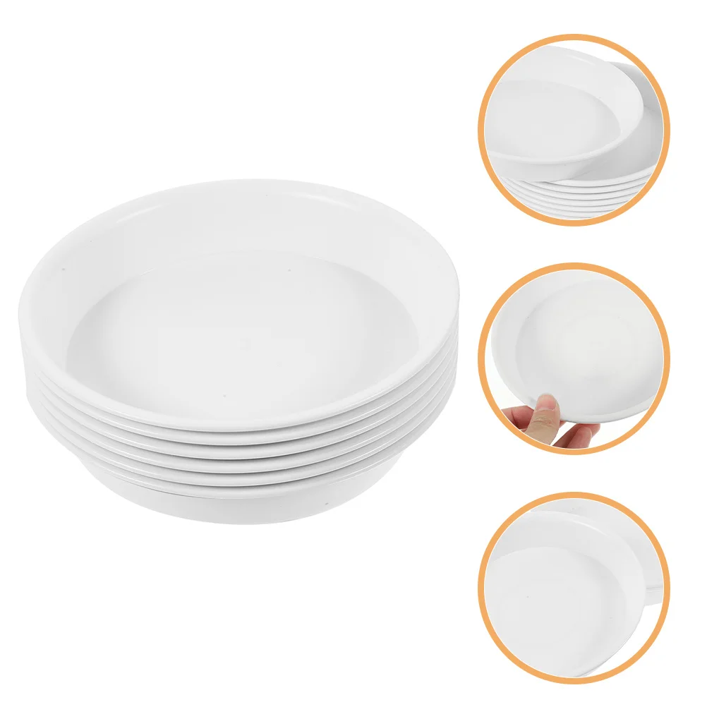

6pcs Plastic Plant Saucer Tray Round Drip Catcher For Indoor Plants Drainage Pot Holder Reusable Flower Planter Water Tray