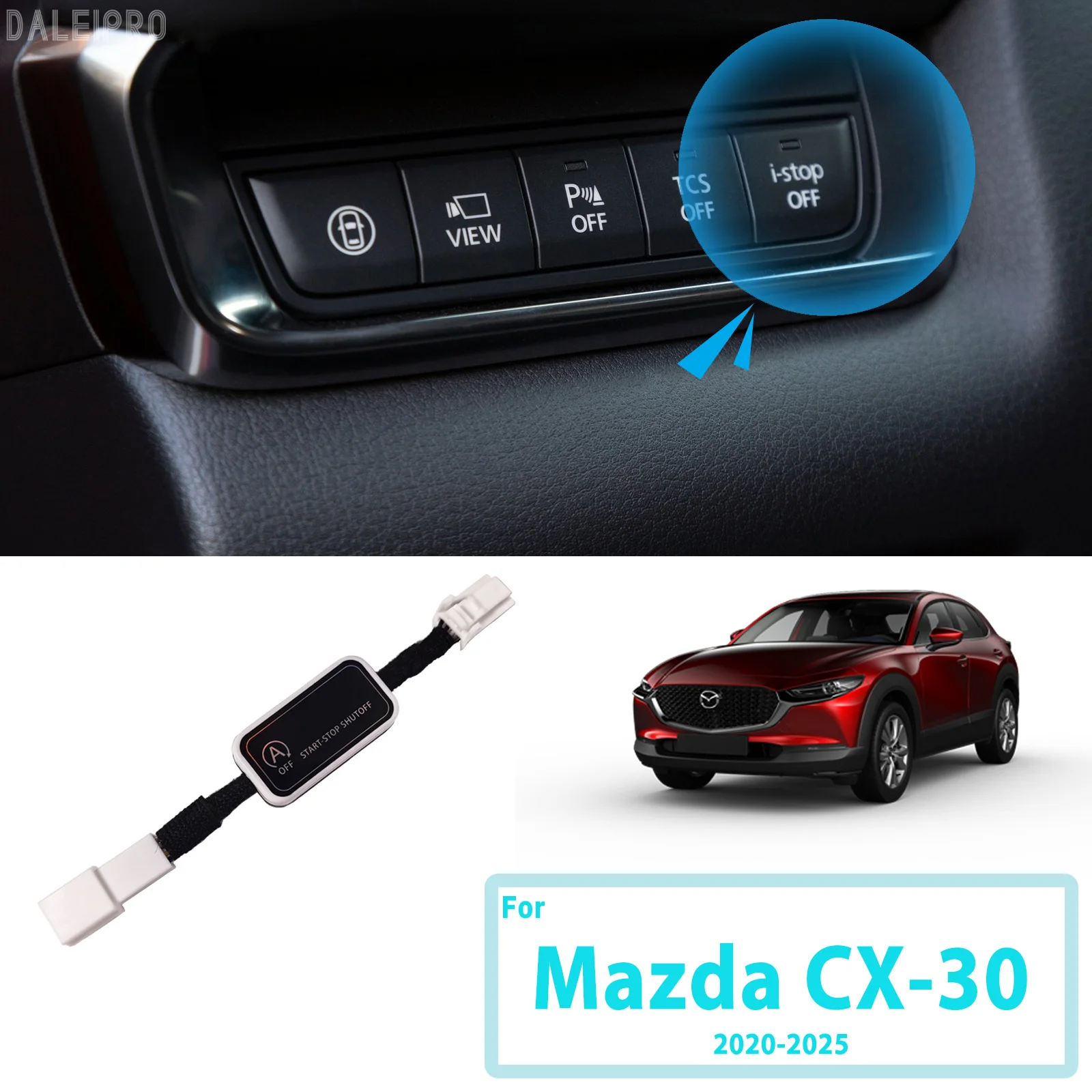 For Mazda CX-30 CX30 2020-2023 2024 2025 Automatic Stop Start Engine System Disable Smart Shut Down Car Start Stop Eliminator