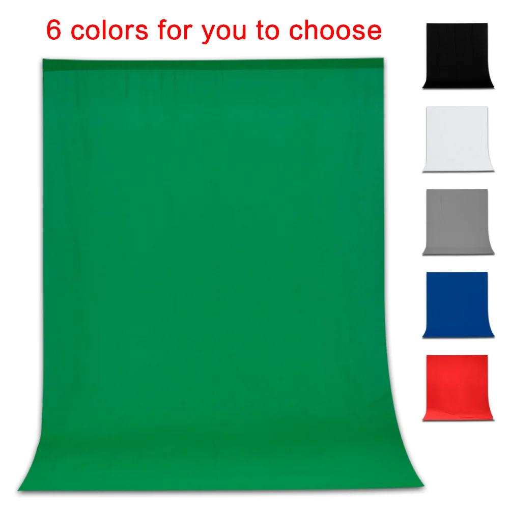 3MX6M 2MX3M Photography Backdrops Polyester Cotton Photo Studio Backdrop Green Screen Chromakey Photo Shoot Background 4 Colors