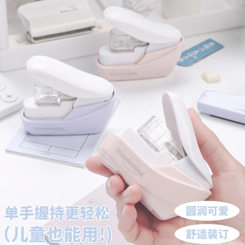 MINI Stapleless Stapler Book Paper Stapling Stapler Safe Portable No Staples Stapler DIY Paper Binding School Office Supplies