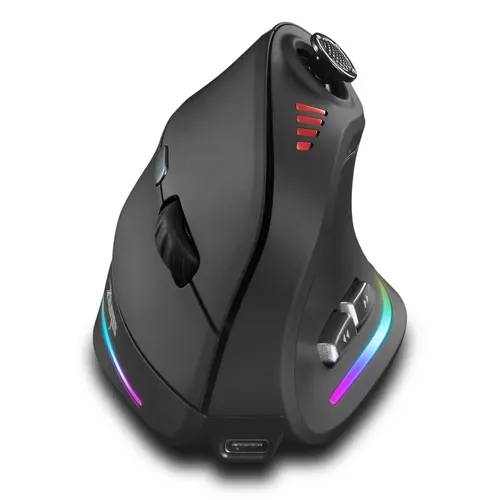 ZELOTES F18 Ratón ergonómico Vertical 2,4G ratón inalámbrico Bluetooth 24000DPI con programación ratón para juegos para PC ordenador portátil