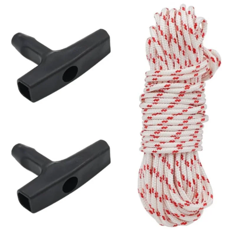 

LUSQI Recoil Starter Rope 3MM*10M Pull Cord With 1/2/3Pcs Starter Handle For Lawn Mower Chainsaw Trimmer Edger Engine Part