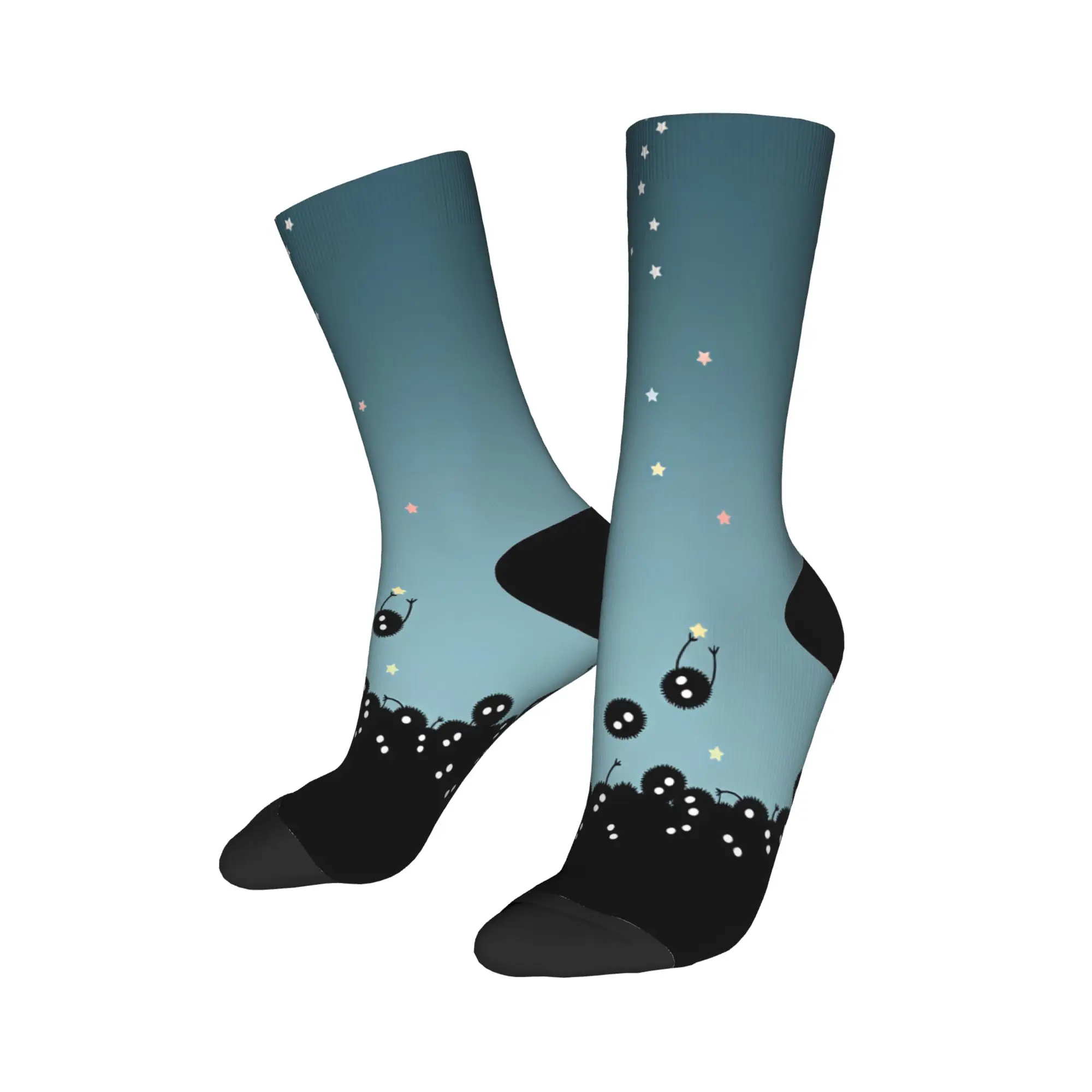 Soot Sprites M-Mononoked Socks  Anti Skid Stockings Adults Men Warm Soft Outdoor Sports Socks Winter Novelty Graphic Socks