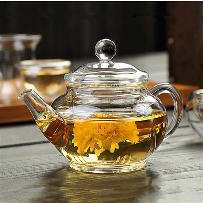 250ml Mini Small Glass Teapot With Filter Kung Fu Tea Maker Teaset Household Heat Resistant Flower Tea Pot Teaware