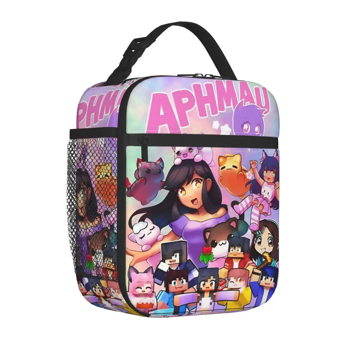 Aphmaus Art Poster Insulated Lunch Bags Thermal Bag  Meal Container Large Tote Lunch Box Food Bag Beach Travel