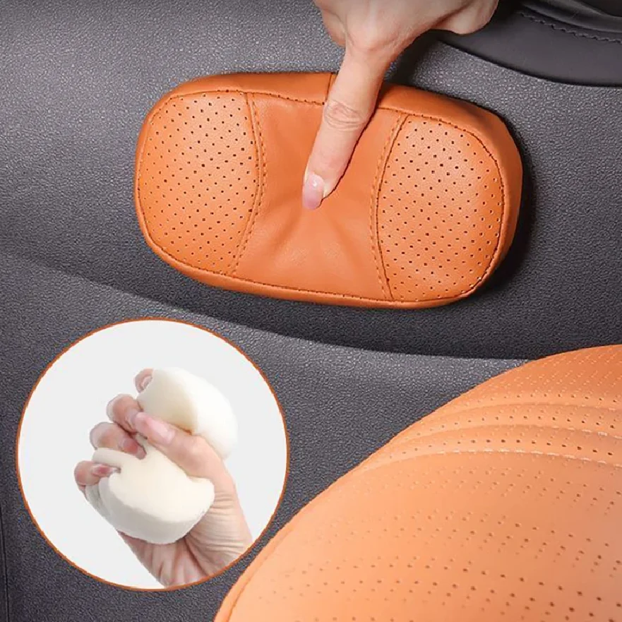 

Car Leather Knee Pad Generic Damage-free Installation Auto Pillow Long Distance Driving Leg Pad Hand Holder Support Accessories