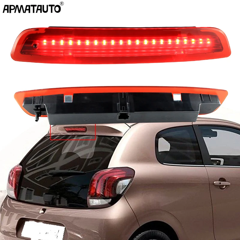 

1PC LED 3rd Light Brake Light for 2014-2022 Citroen C1 Peugeot 108 Toyota Aygo CHMSL High Level Rear Brake Light OEM#:B000878980