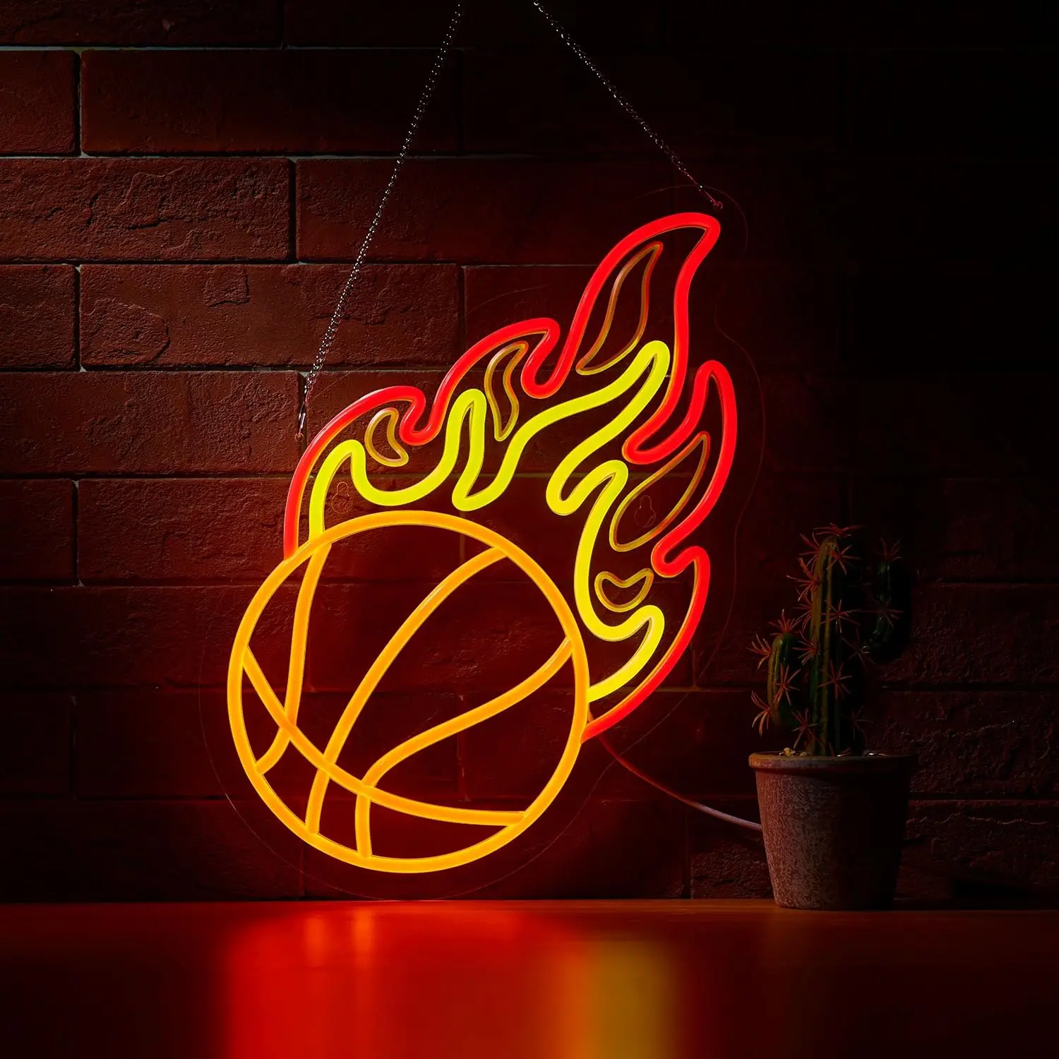 

Basketball Neon Sign Dimmable Efficient Night light for Bedroom Man Cave Game Room Decor Sport Party Wall Draw Birthday Gifts ﻿