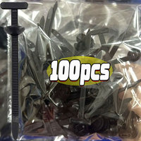 100/2pcs Nylon Cable Ties Buckle Auto Fastener Screw Replacement Clip Car Fenders Trunk Engine Guard Panel Wire Management Tools