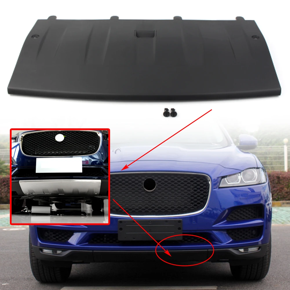 Matt Black Car Front Bumper Protector Guard Skid Plate Cover Trim For Jaguar F-Pace 2016 2017 2018 2019 2020 ABS Plastic