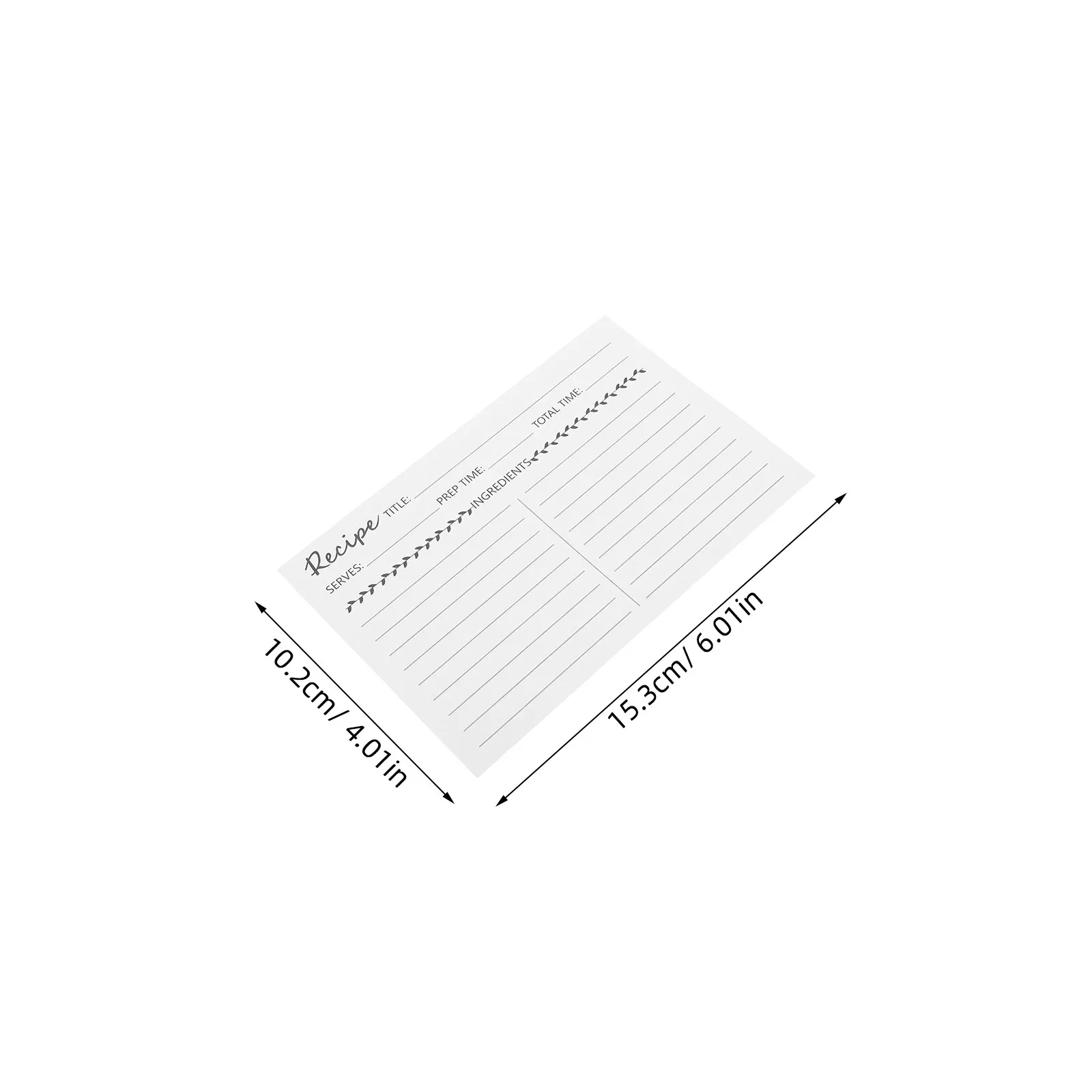 50Pcs Kraft Card For Recipe Box Cards Organization Kitchen Blank Paper 4X6 Inch Thick Cardstock Writable Vintage