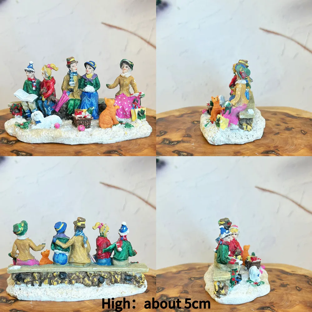 Victorian Christmas 3D Resin Fridge Magnet Set, Dickens Winter Village Figurine Souvenir, Holiday Gift & Collectible