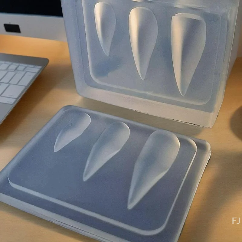 

Силиконовая форма для дизайна ногтей в прозрачном дизайне с когтями дракона для творчества своими руками, короткая и длинная