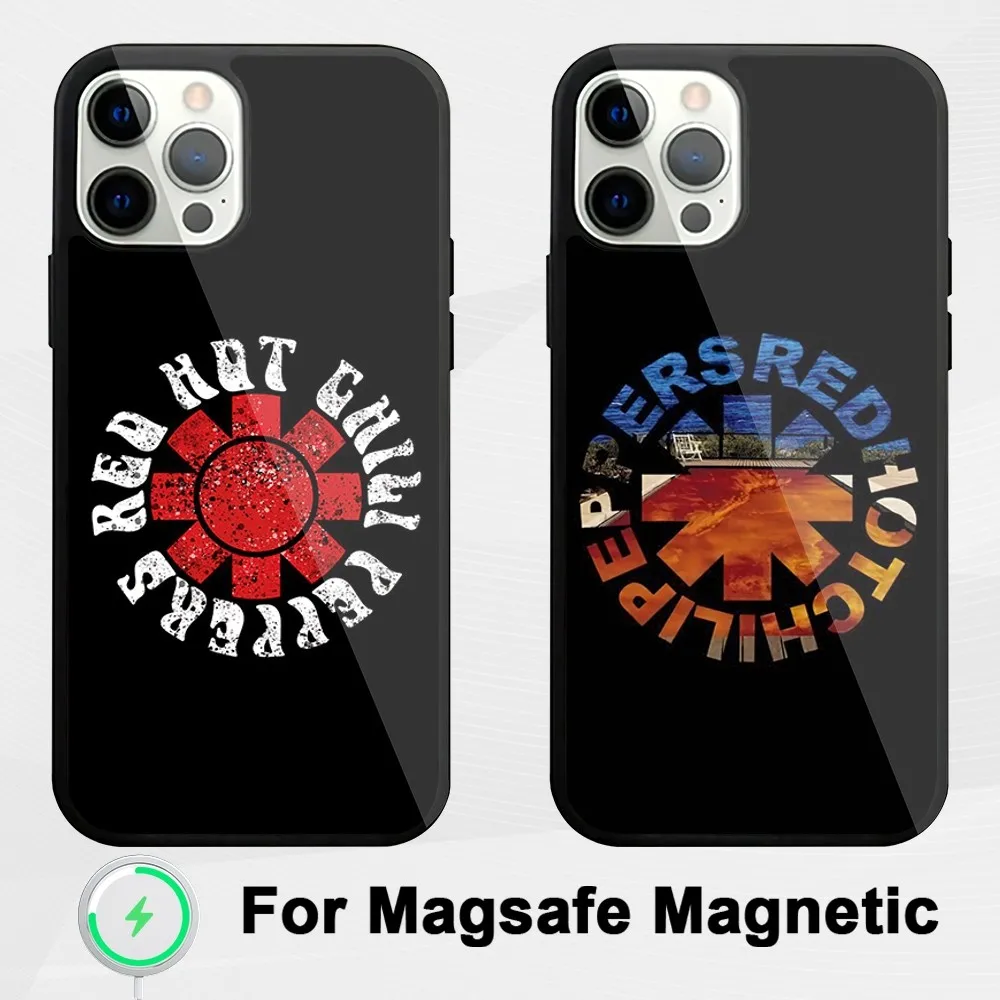 Band Red Hot C-Chili P-Peppers Phone Case For iphone Pro 11 Max 13 Plus 12 14 Mini 15 Magsafe Magnetic Wireless Charging Shell