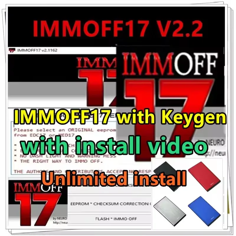 

Software IMMOFF17 con Keygen, instalación ilimitada EDC17 Immo Off Ecu, Programa de neurosintonización Immoff 17 e instalación d