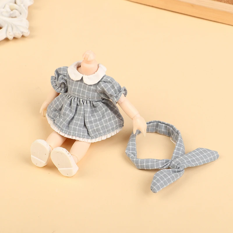 Doll Clothes Dress Set For 1/12 OB11 Dolls Dress Up Toy Clothes Accessories Kids Christmas Birthday Gifts