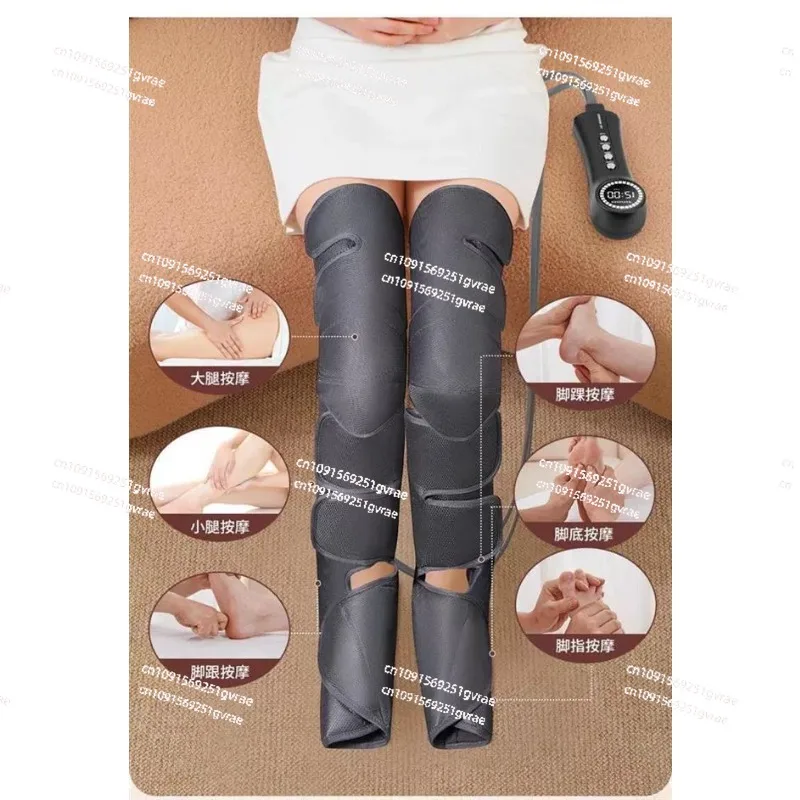 Cross-Border Air Wave Massage Massager Full Airbag Vibration Heating Knee Thigh Calf Pedicure Leg Massage Machine