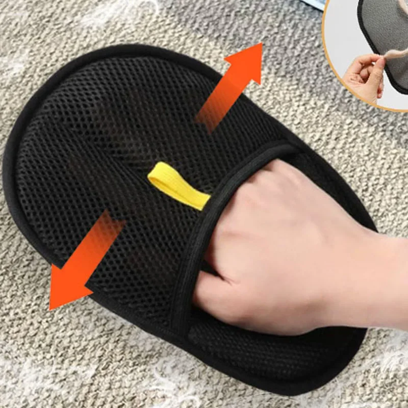 فرشاة إزالة شعر الحيوانات الأليفة هريرة مزيل الشعر قفازات فرشاة إزالة الشعر قفاز للكلاب القط على الوجهين الفراء تنظيف الشعر للسجاد #6