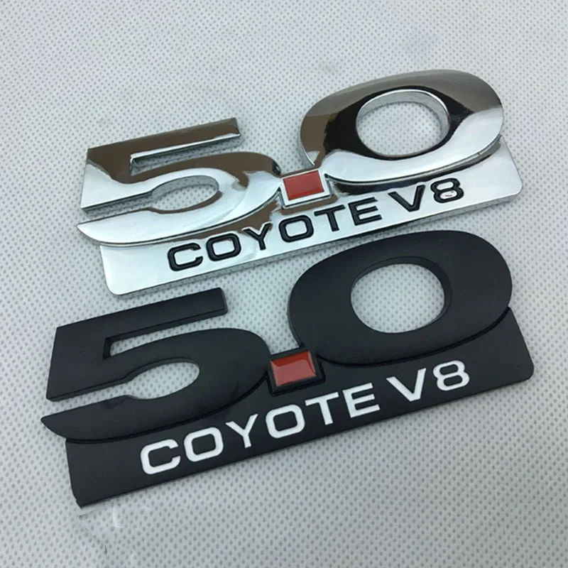 ​3D Metal Black Silver Logo Emblem Car Fender Badge Rear Trunk Decal Stikcer Accessories