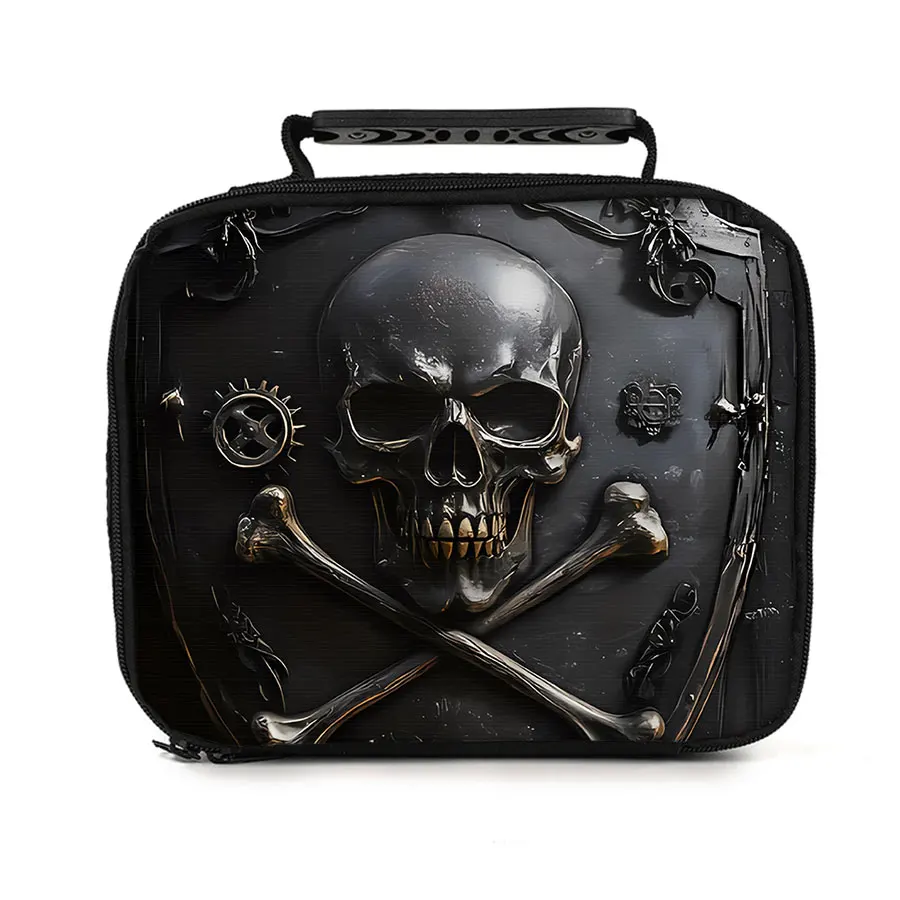 

Skull Head Handheld Lunch Bag for Boy/Girls Best Gifts 3D Cartoon School Bento Outdoor Picnic Bag for Children