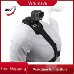 Câmera Chest Harness, Go Pro Acessórios, 360 ° Alça de ombro Mount, apto para Gopro Hero 12, 11, 10, 9, 8, 7, 6, 5, SJ4000, Xiaomi Yi