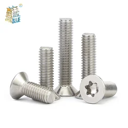 10pcs/lot Six-Lobe Torx Flat Countersunk Head Screw Bolt M1.6 M2 M2.5 M3 M4 M5 M6 M8 304 A2-70 stainless steel GB2673