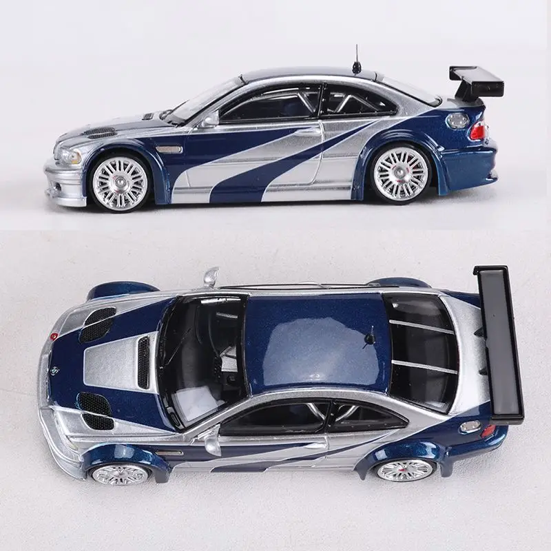 MJ 1:64 M3 GTR E46 سبيكة موتور مركبة دييكاست نماذج ألعاب السيارات جمع هدايا عيد الميلاد الصبي