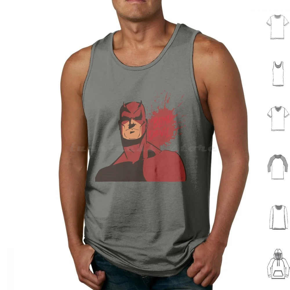 Débardeur en coton imprimé diable aveugle, diable aveugle Dare Matt Hero Hero Heroe Demolidor