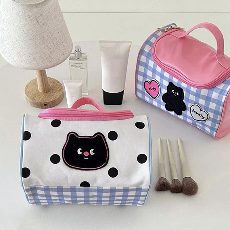 Makeup Bag Cartoon Anime Large Capacity Pencil Case Cosmetic Bag Toys Storage Bag Kids Girls Gifts Portable Travel Toilet Bag