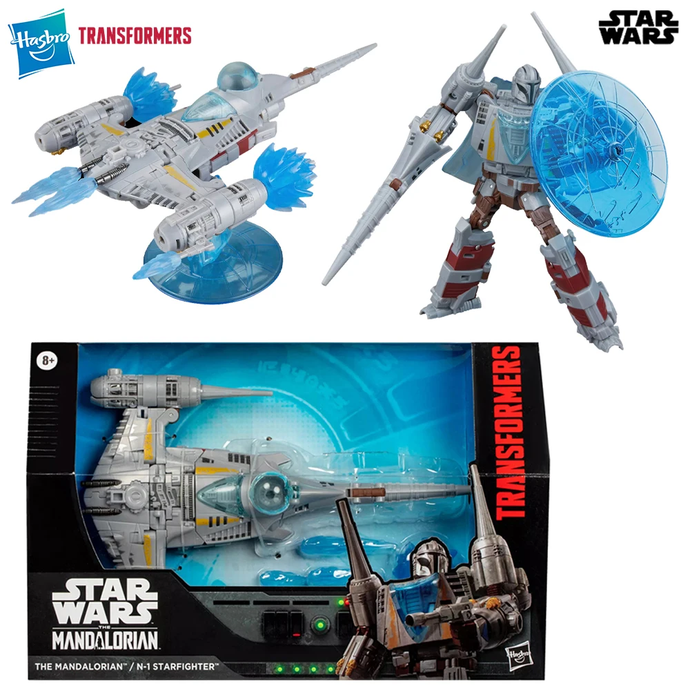 

[In-Stock] Hasbro Transformers Collaborative Star Wars: The Mandalorian N-1 Starfighter 19cm Nice Action Robot Figure Model Toys