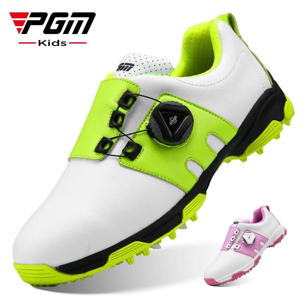 

PGM Boys Girls Golf Shoes Light Weight Soft and Breathable Waterproof Anti-slip Universal Outdoor Leisure Sports Shoes XZ099