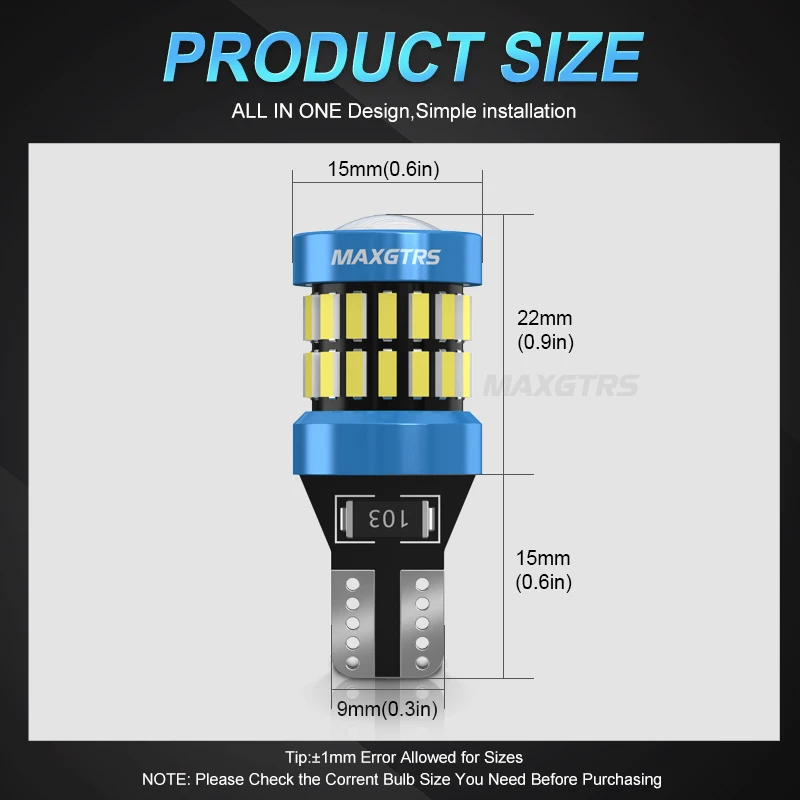 2 sztuk 1400lm Super Bright T15 W16W LED bez błędu 4014 SMD 921 912 LED lampa dla samochodów tylna światła cofania CANBUS 6500K biały