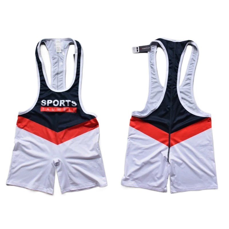 

Мужской спортивный комбинезон TAUWELL с цветными блоками и принтом, для тренировок в зале, цельный костюм для борьбы