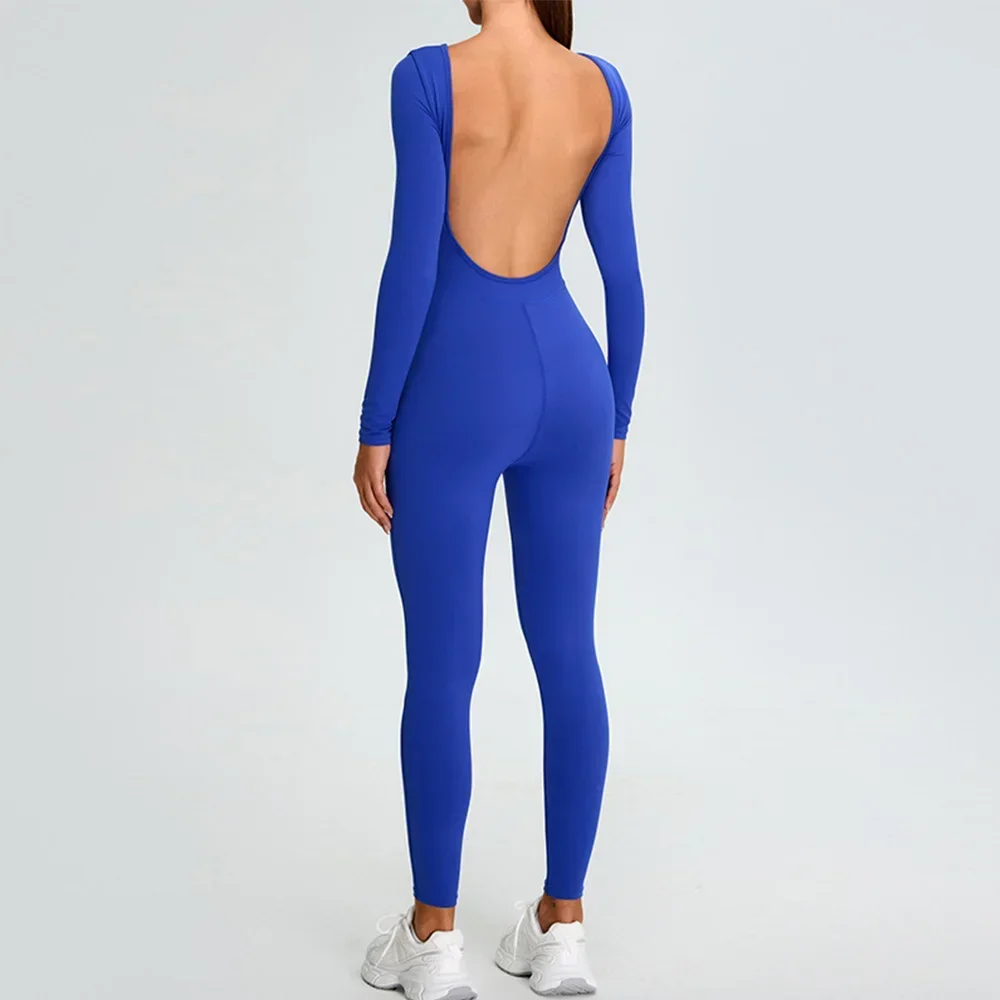 

Fitness Rompers Women Gym Set Training Yoga Suit Sportswear Women Sports Jumpsuit Long Sleeved Stretch Push Up Workout Bodysuits