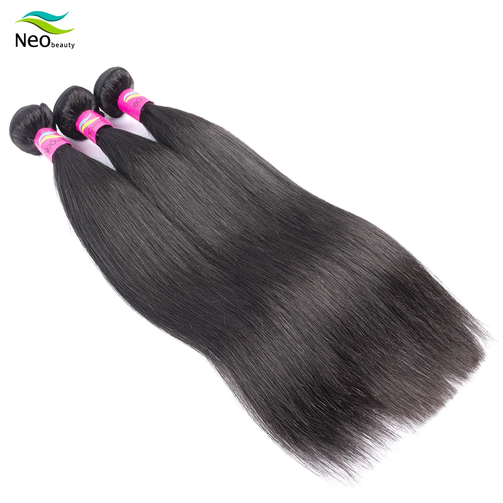 Neobeauty Brazilian Hair Weave Human Hair Bundles Weave Straight Bundles 30  Inch Bundles Remy Hair Extensions Tissage