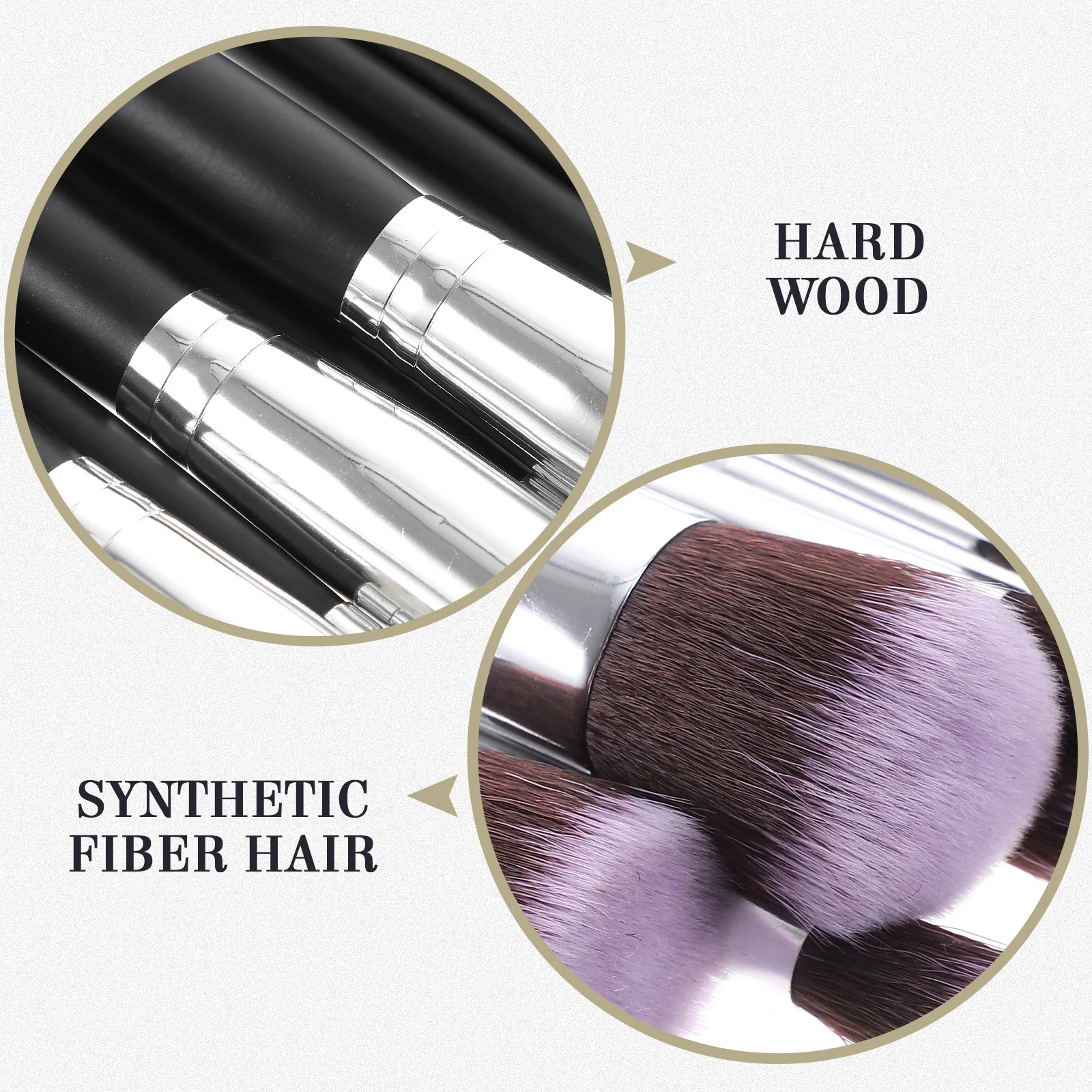 10Pcs Makeup Brush Set Synthetic Hair Professional Brushes Face Eye Foundation Blending Powder Blush Eyeliner Makeup