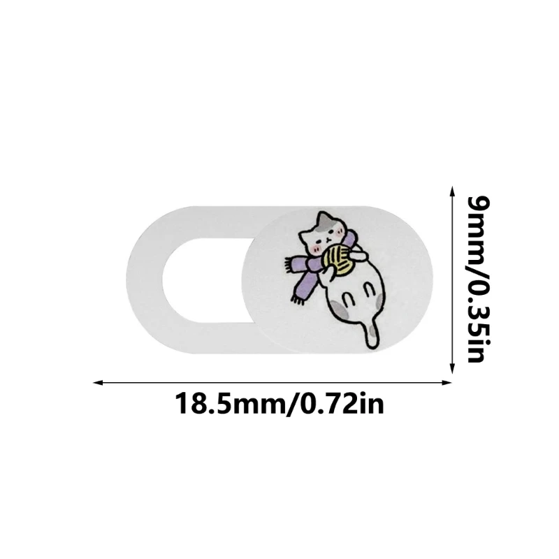 Fun Animal Design Privacy Cover Lens Protector Webcam Shield for Smartphones Tablets Laptops Computers Cameras Device 601E