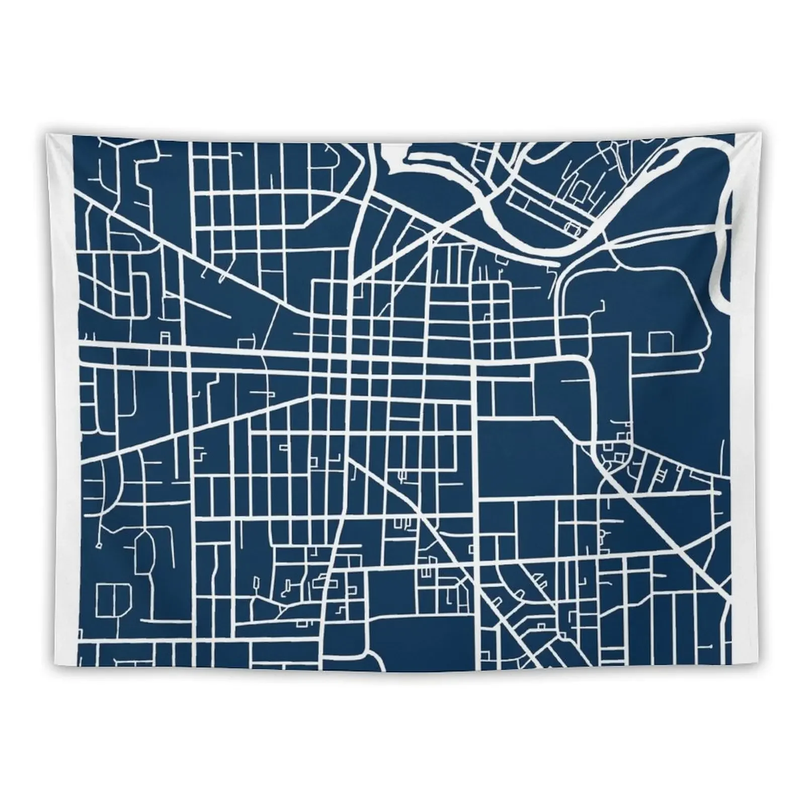 Map of Ann Arbor Tapestry Aesthetic Home Decor Home Decoration Accessories Tapestry