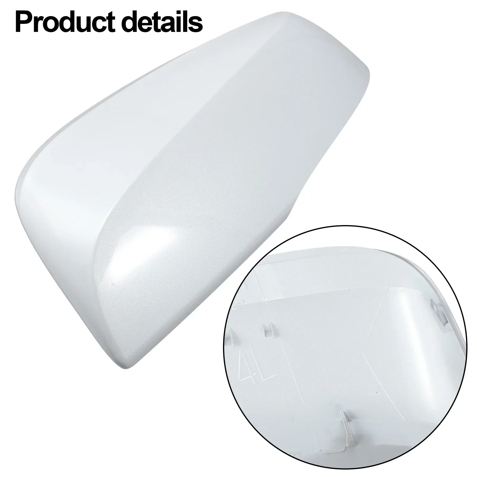 غطاء مرآة الجناح الجانبي لؤلؤي أبيض غلاف الرؤية الخلفية يتحمل شروط الطقس لاستبدال مرآة الرؤية الخلفية