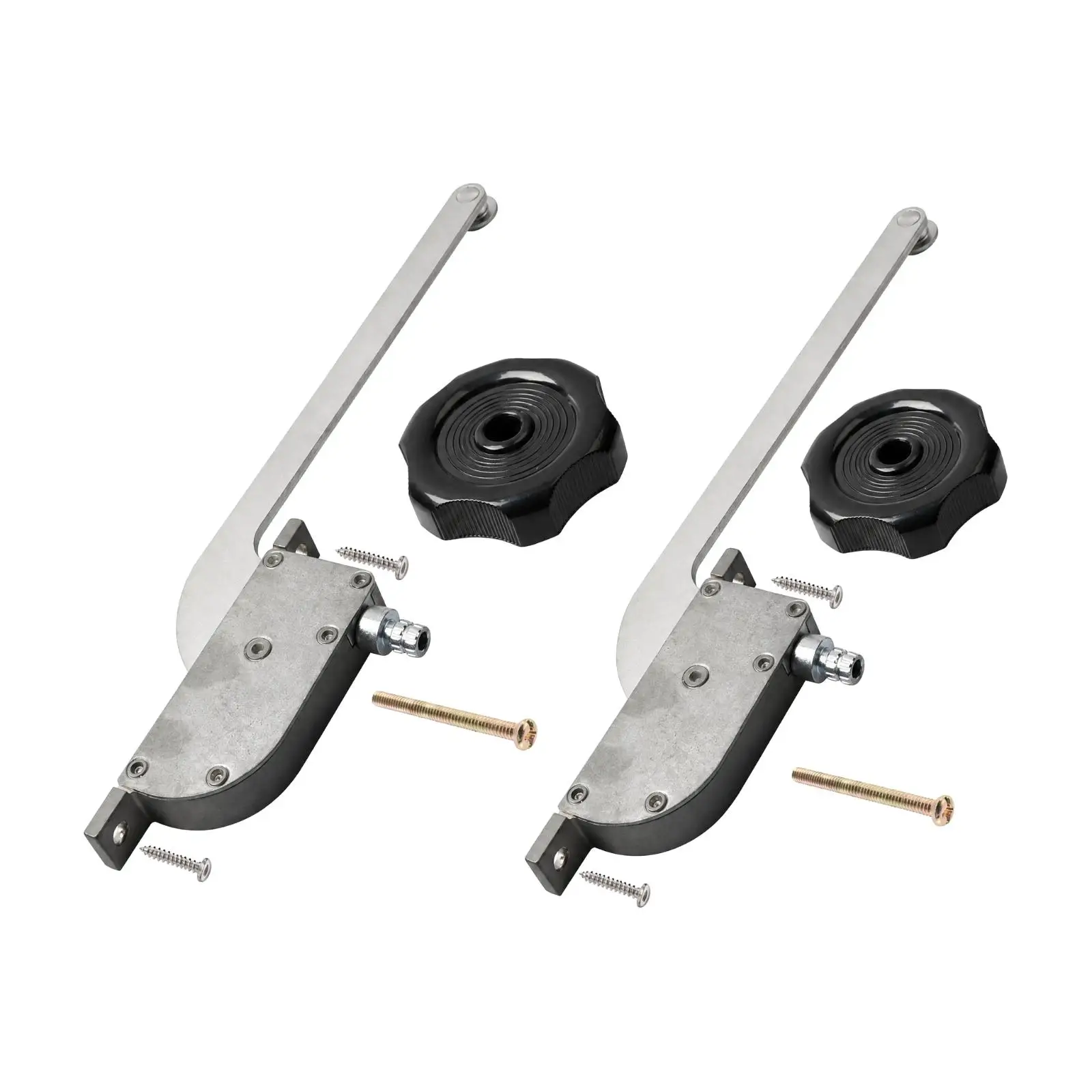 Silver Manual RV Roof Vent Fan Mechanism Complete Set with Mounting Hardware for Motorhome Trailer Vent Replacement