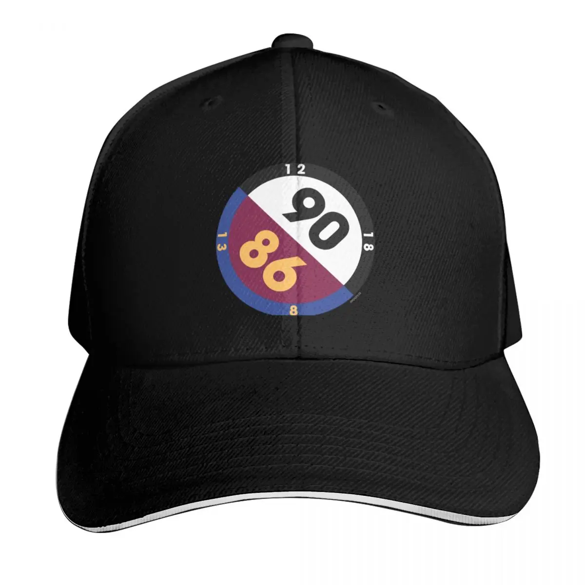 FOOTY.T'S - 90/86 Range Baseball Cap Quick Dry Performance Cotton Twill Breathable Contrast Two Tone Brim