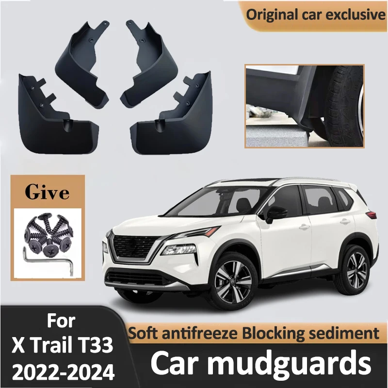 

For Nissan X Trail e Power T33 Rogue 2022-2024 Front Rear Mud Flaps Mudguards Mudguard Mudflaps Splash Guards Car Accessories