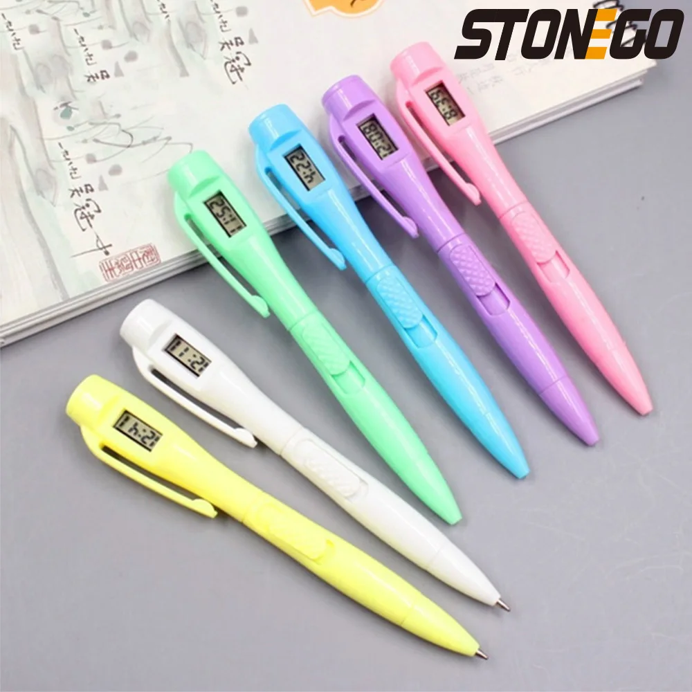 STONEGO Electronic Pen For Clock Electronic Exam Ball Pen Creative Office Supplies Blue Ink Ballpoint Pen