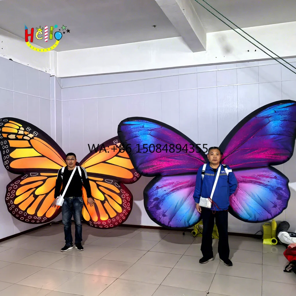 Parade Animal Puppet Advertising Decorations Inflatable Butterfly Wings Costume With Factory Price