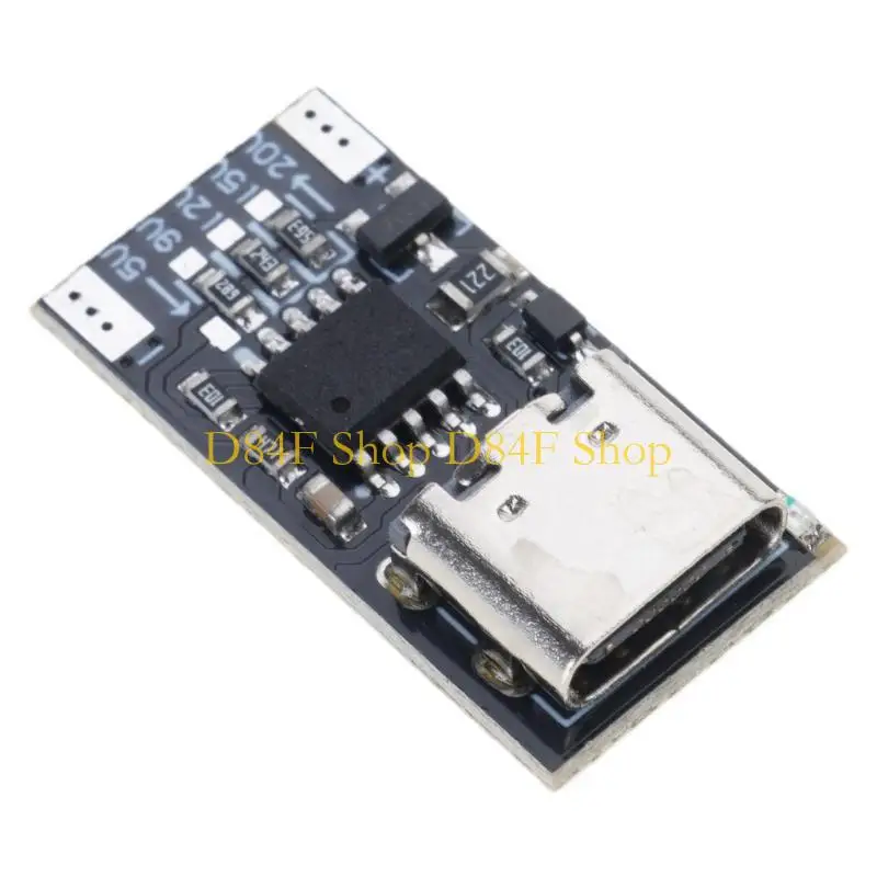 D84F Multiple Device Charging Triggering Board With Quickly Voltages Selection PD 2.0 Compatibility Thin Design For Travel Use