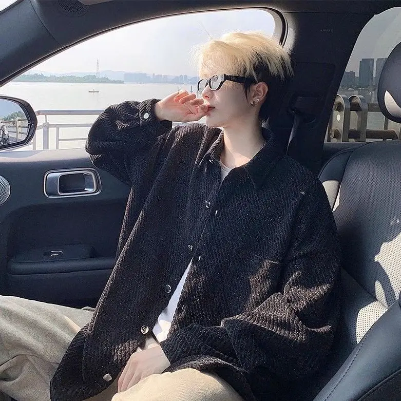 

Men's Coat 2025 Autumn and Winter New Shirt-style Jacket Men's Trendy Brand Loose High-end Coat Top