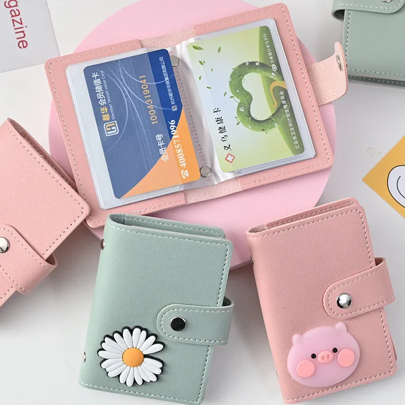 

Women Card Holder Wallet Cute Cartoon 26 Bit Card Case School Holder Men Women Credit Passport Card Bag ID Passport Tarjetero