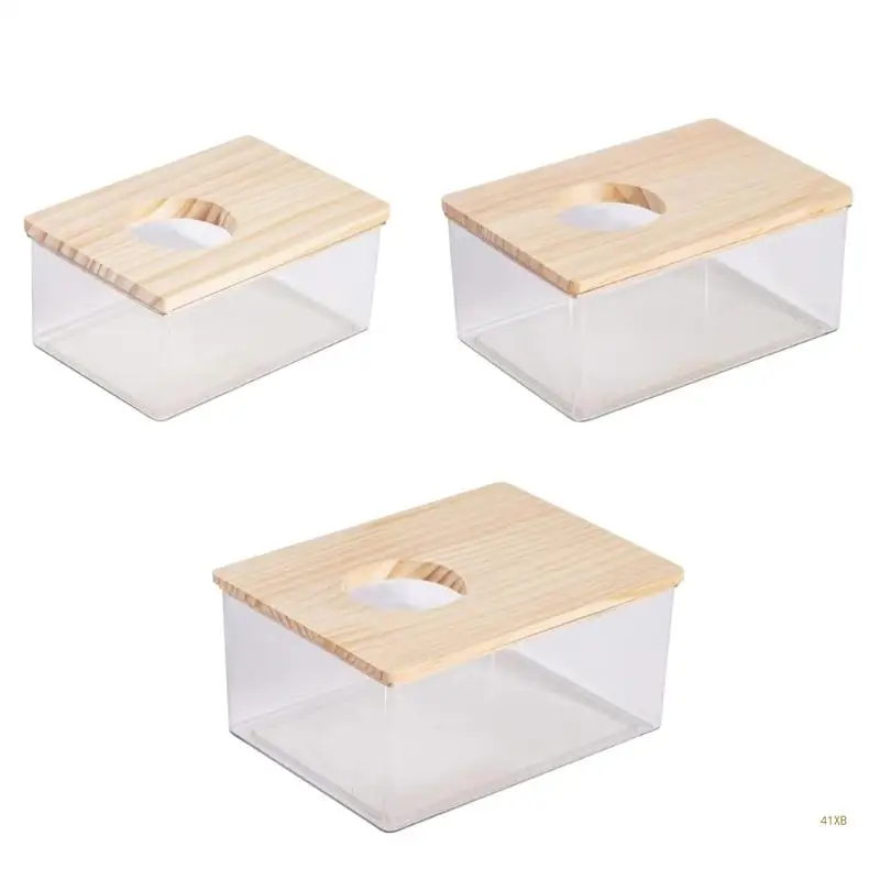 

41XB Small Animal Sand Bathroom Hamster Corner Toilet Pet Cage Sand Bath House Sand Bath Container Box for Chipmunk Habitat